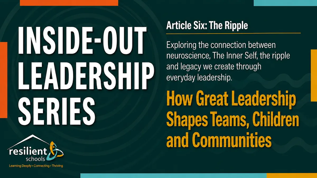 The Ripple cover banner exploring how great leadership shapes teams, children and communities through intentional influence.